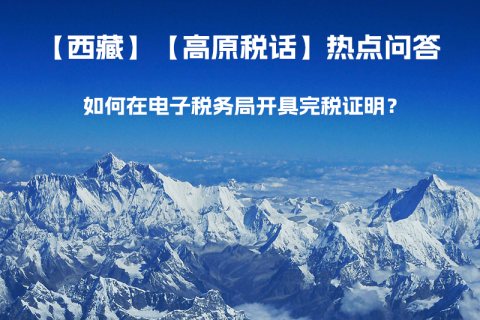 如何在電子稅務(wù)局開具完稅證明？